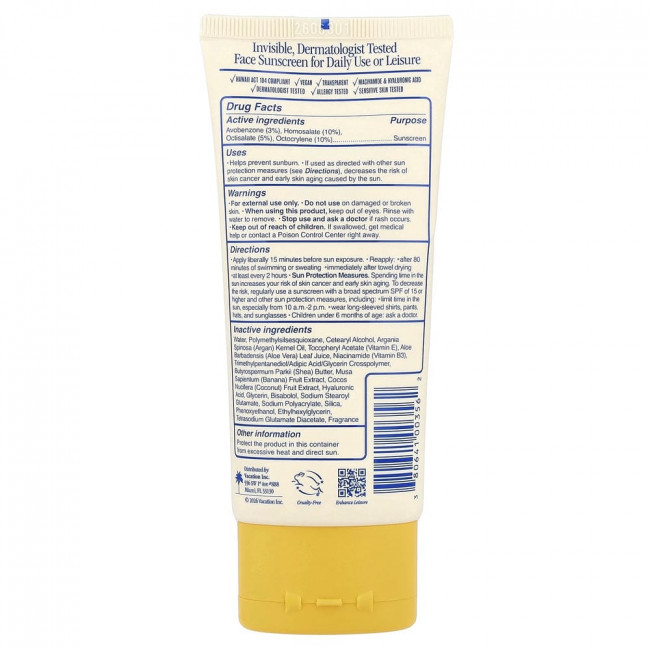 Солнцезащитный лосьон для лица Vacation Premium, SPF 45, 89 мл (3 жидких унции)