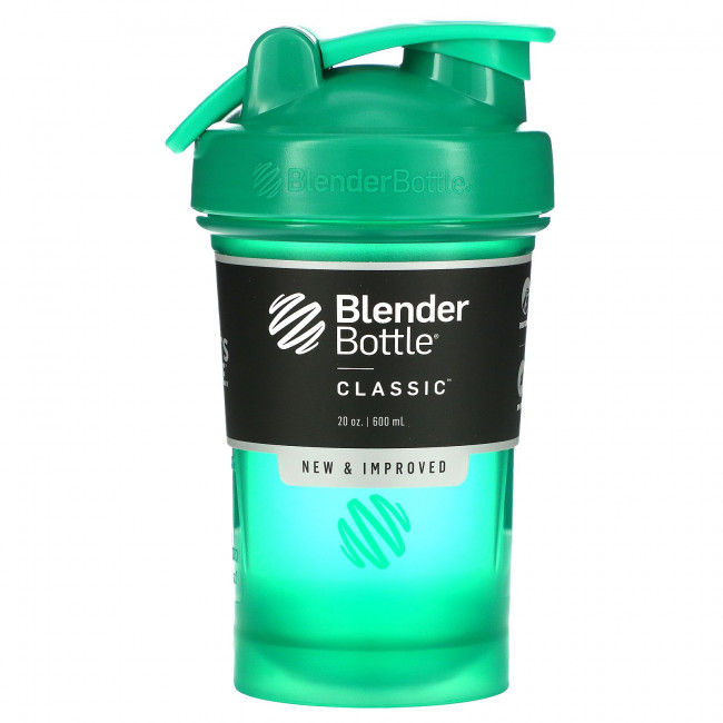 Blender Bottle, Classic With Loop, классический шейкер с петелькой, изумрудный, 600 мл (20 унций) Blender Bottle, Classic With Loop, классический шейкер с петелькой, изумрудный, 600 мл (20 унций)