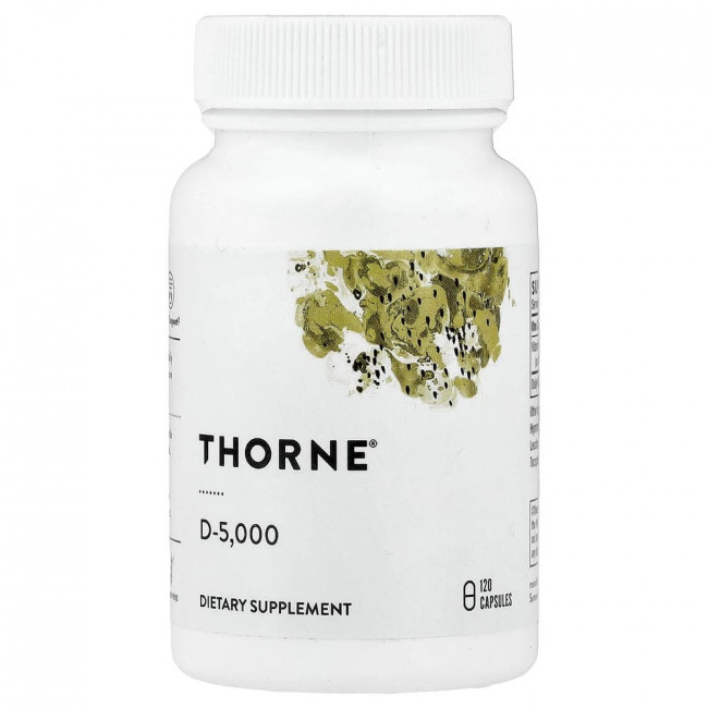 Thorne, D-5000, 120 капсул (125 мкг на капсулу)