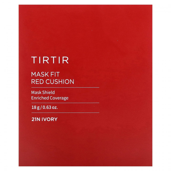 TIRTIR, Mask Fit, Red Cushion, 21N слоновая кость, 18 г (0,63 унции) TIRTIR, Mask Fit, Red Cushion, 21N слоновая кость, 18 г (0,63 унции)
