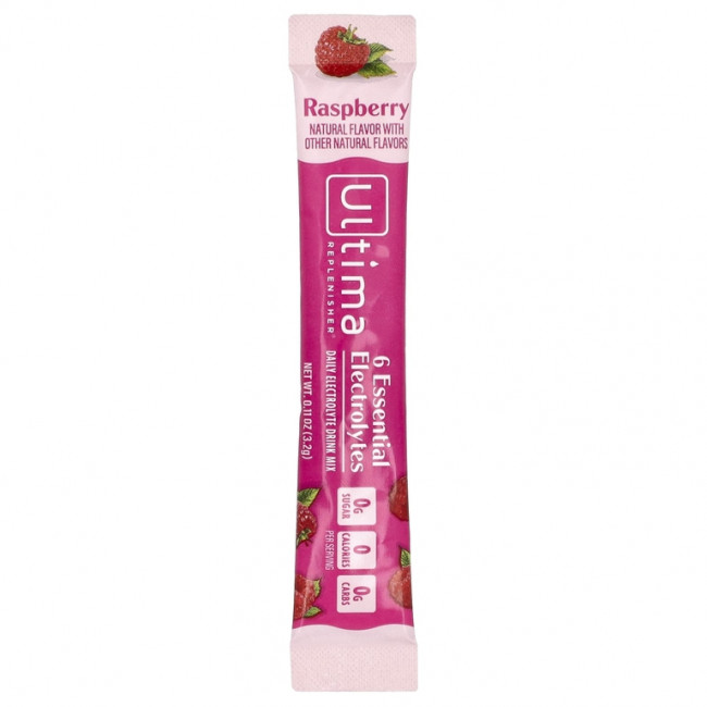 Ultima Replenisher, 6 Essential Electrolytes, ежедневная смесь для приготовления электролитов, малина, 10 пакетиков по 3,2 г (0,11 унции) Ultima Replenisher, 6 Essential Electrolytes, ежедневная смесь для приготовления электролитов, малина, 10 пакетиков по 3,2 г (0,11 унции)