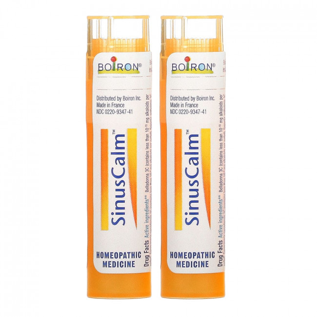 Boiron, SinusCalm Sinus Relief, 2 Tubes, Approx. 80 Quick-Dissolving Pallets Per Tube
