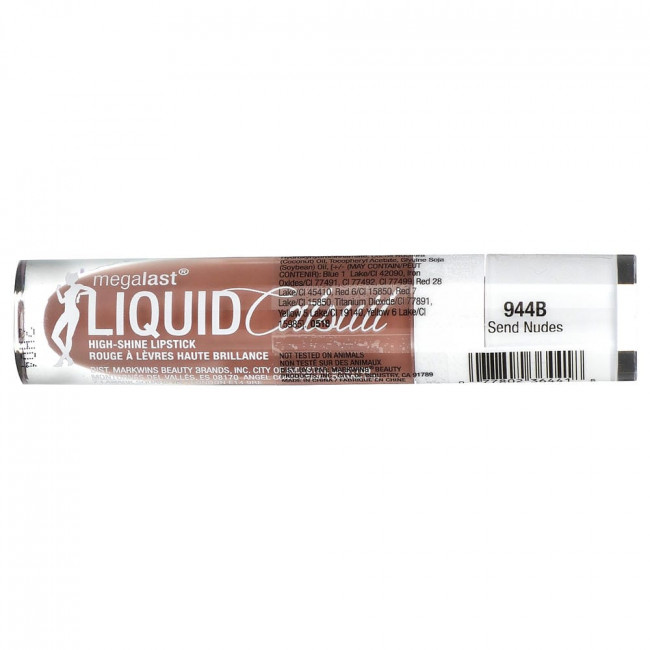 wet n wild, MegaLast, Жидкая помада «Кошачий костюм», глянцевая помада, оттенок 944B Send Nudes, 5,7 г (0,2 унции)