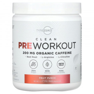 TypeZero, Clean Pre Workout, Fruit Punch, 11.3 oz (319 g)
