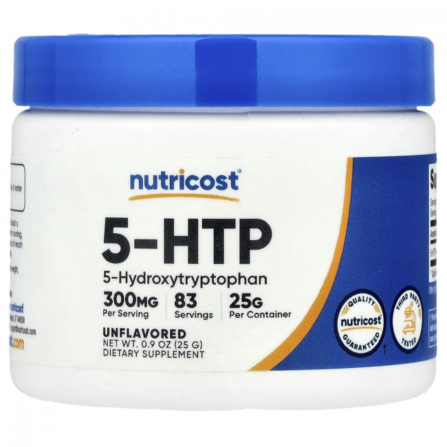 Nutricost, 5-HTP, без вкусовых добавок, 25 г (0,9 унции) Nutricost, 5-HTP, без вкусовых добавок, 25 г (0,9 унции)