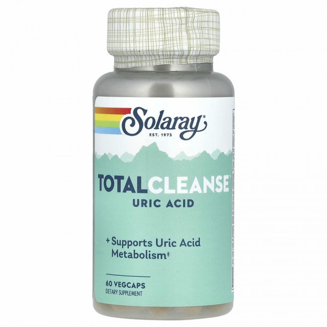 Solaray, Total Cleanse, средство для очищения от мочевой кислоты, 60 растительных капсул