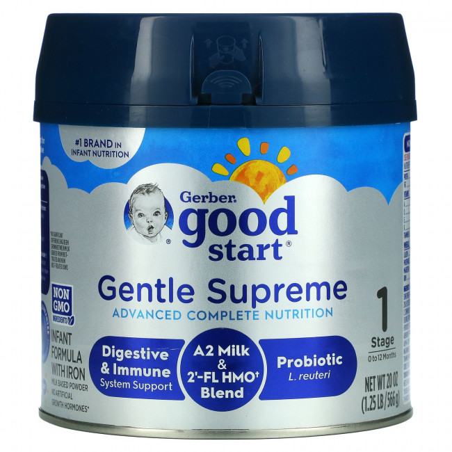Gerber, Good Start, A2, детская смесь с железом, от 0 до 12 месяцев, 566 г (20 унций) Gerber, Good Start, A2, детская смесь с железом, от 0 до 12 месяцев, 566 г (20 унций)