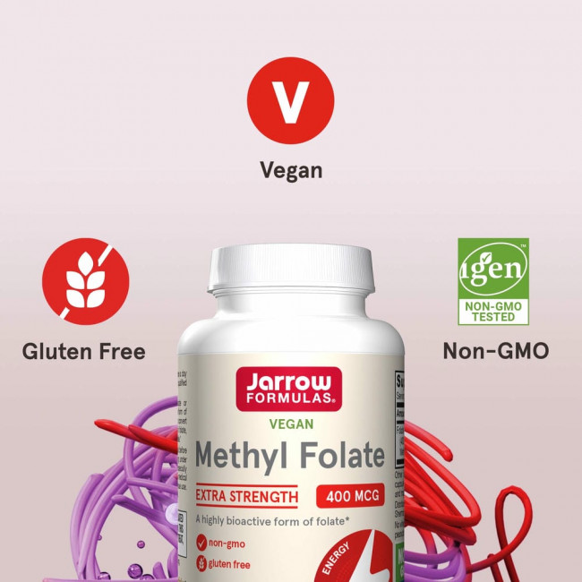 Jarrow Formulas, Метилфолат, 400 мкг, 60 растительных капсул