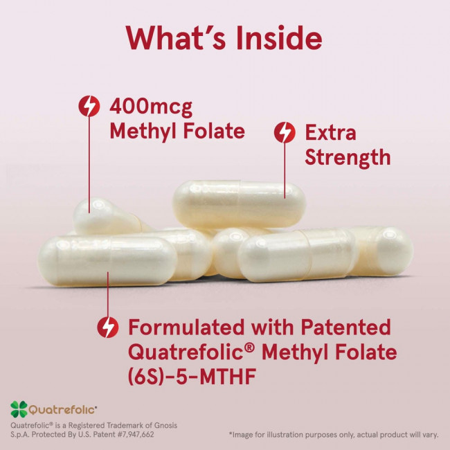 Jarrow Formulas, Метилфолат, 400 мкг, 60 растительных капсул