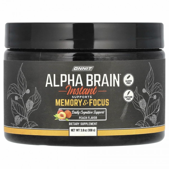 Onnit, Alpha Brain Instant, для памяти и концентрации внимания, персик, 108 г (3,8 унции) Onnit, Alpha Brain Instant, для памяти и концентрации внимания, персик, 108 г (3,8 унции)