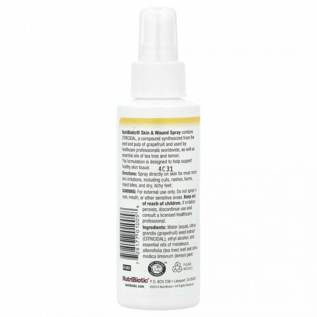 NutriBiotic, спрей для помощи при ранах на коже, с экстрактом семян грейпфрута, 118 мл (4 жидк. унции) NutriBiotic, спрей для помощи при ранах на коже, с экстрактом семян грейпфрута, 118 мл (4 жидк. унции)