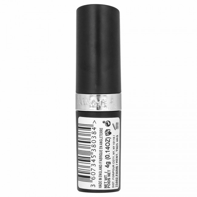 Rimmel London, Lasting Finish, стойкая губная помада, оттенок 002 «Конфетка», 4 г