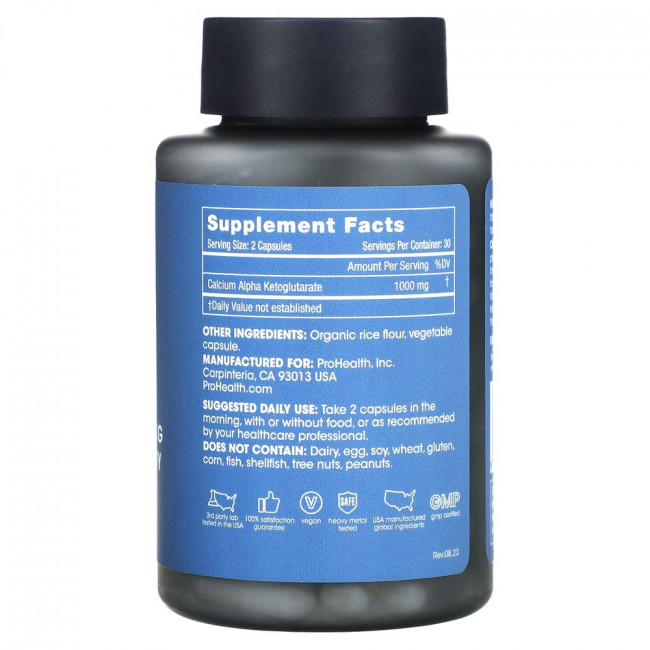 ProHealth Longevity, Calcium AKG Longevity, 1000 мг, 60 капсул