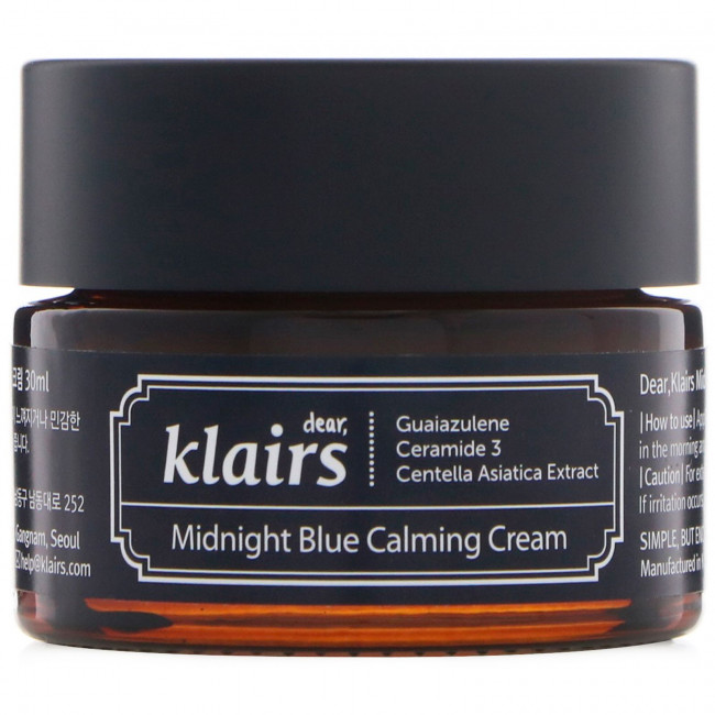 Dear, Klairs, Успокаивающий крем Midnight Blue, 1 унц. (30 мл) Dear, Klairs, Успокаивающий крем Midnight Blue, 1 унц. (30 мл)