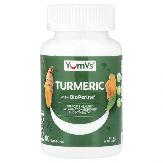 YumVs, куркума с BioPerine®, 60 капсул YumVs, куркума с BioPerine®, 60 капсул