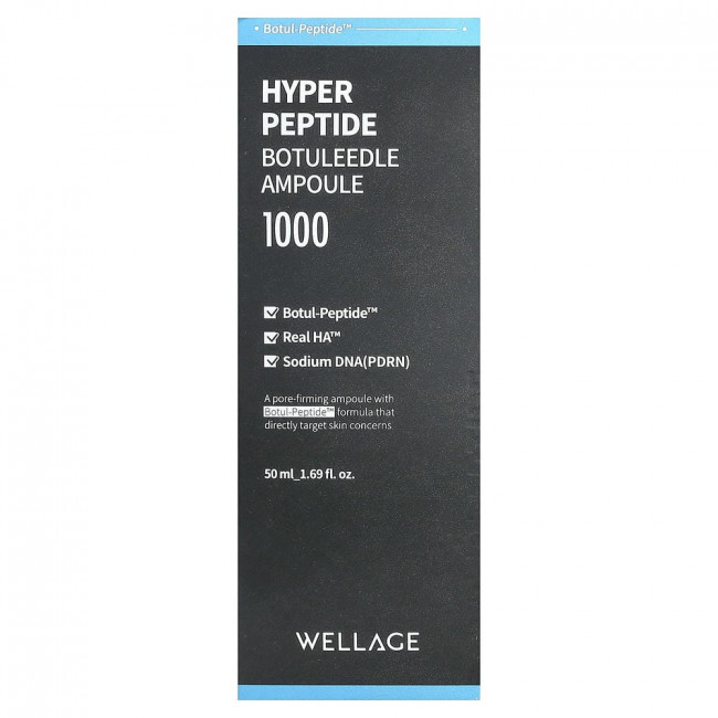 Wellage, Hyper Peptide Botuleedle Ampoule 1000, 1.69 fl oz (50 ml)