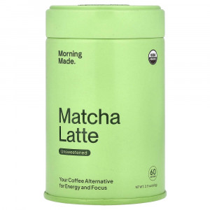 Morning Made, матча латте, несладкий, 60 г (2,11 унции)