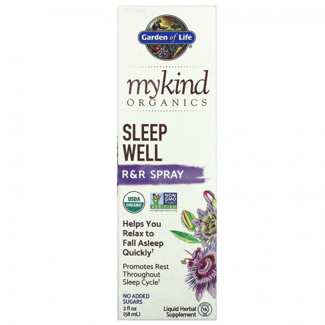 Garden of Life, MyKind Organics, Sleep Well, спрей для улучшения качества сна, 58 мл (2 унции) Garden of Life, MyKind Organics, Sleep Well, спрей для улучшения качества сна, 58 мл (2 унции)