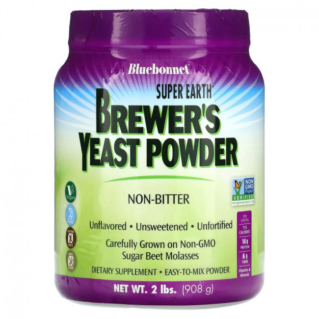 Bluebonnet Nutrition, Super Earth, пивные дрожжи, без вкуса, 908 г (2 фунта)