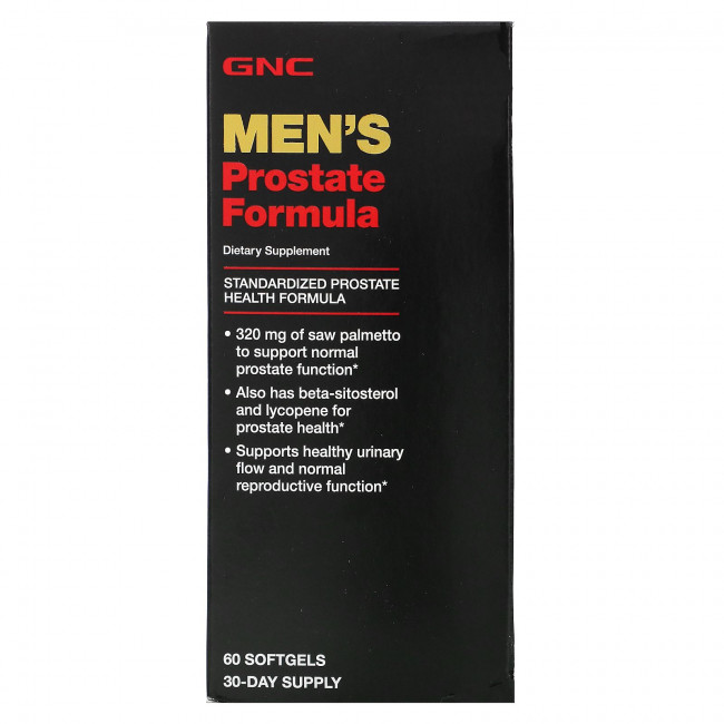 GNC, Формула для мужчин, средство для лечения простаты, 60 мягких таблеток