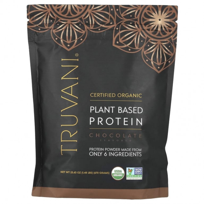 Truvani, Растительный протеин, шоколад, 670 г (1,48 фунта) (Товар снят с продажи)