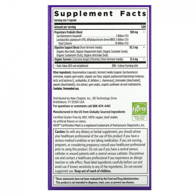New Chapter, Probiotic All-Flora, 30 Vegan Capsules