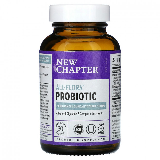 New Chapter, Probiotic All-Flora, 30 Vegan Capsules