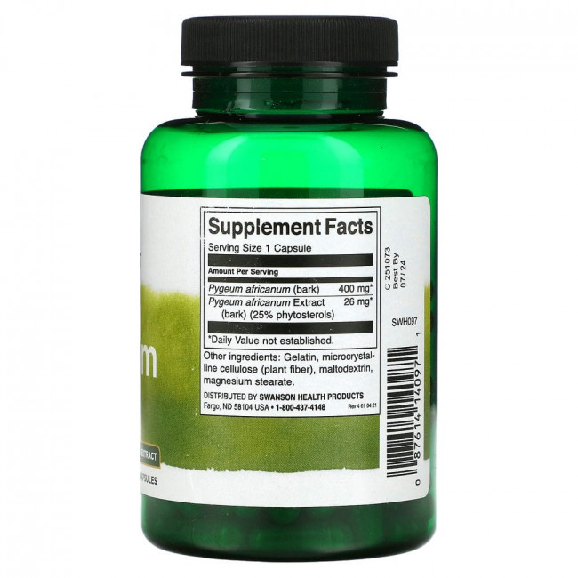 Swanson, Pygeum, 120 капсул Swanson, Pygeum, 120 капсул