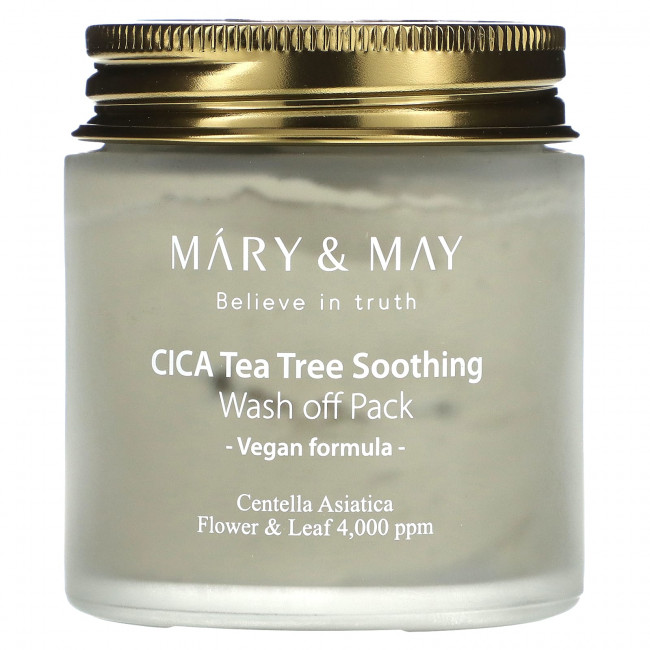 Mary&May, CICA Tea Tree Soothing, смываемая маска, 125 г (4,4 унции) Mary&May, CICA Tea Tree Soothing, смываемая маска, 125 г (4,4 унции)