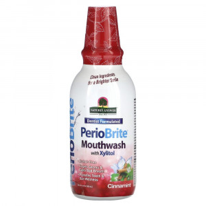 Nature's Answer, PerioBrite, натуральный ополаскиватель для полости рта, корица и мята, 480 мл (16 жидк. унций)