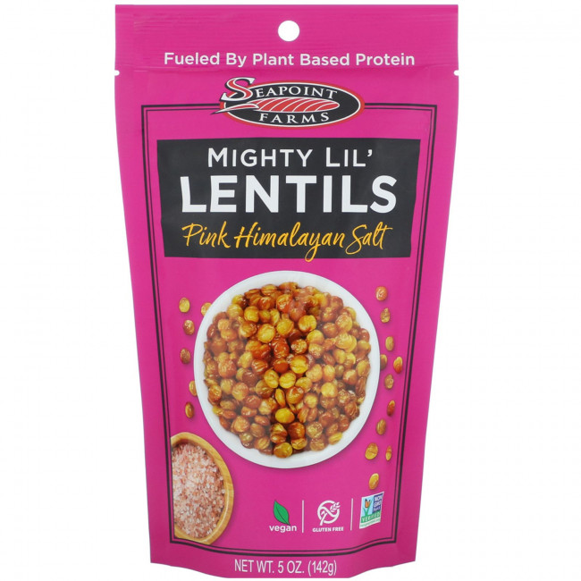 Seapoint Farms, Mighty Lil 'чечевица, розовая гималайская соль, 142 г (5 унций) Seapoint Farms, Mighty Lil 'чечевица, розовая гималайская соль, 142 г (5 унций)