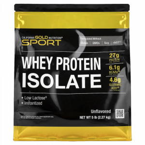 California Gold Nutrition, 100-ный изолят сывороточного протеина без добавок, 2,27 кг (5 фунтов)