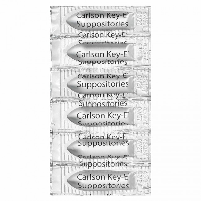 Carlson Labs, Key•E, успокаивающие суппозитории, 24 шт.