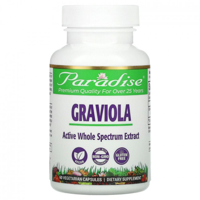 Paradise Herbs, Brazilian Graviola, 60 Vegetarian Capsules