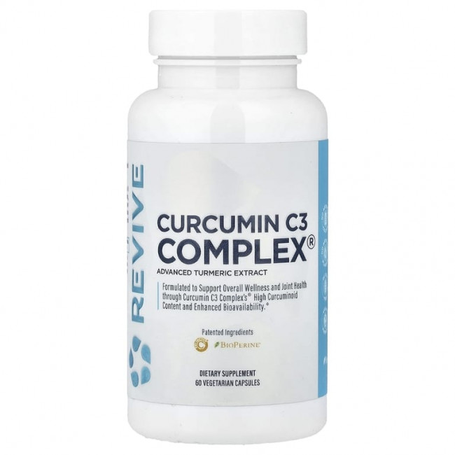 Revive, Curcumin C3 Complex®, 60 вегетарианских капсул Revive, Curcumin C3 Complex®, 60 вегетарианских капсул