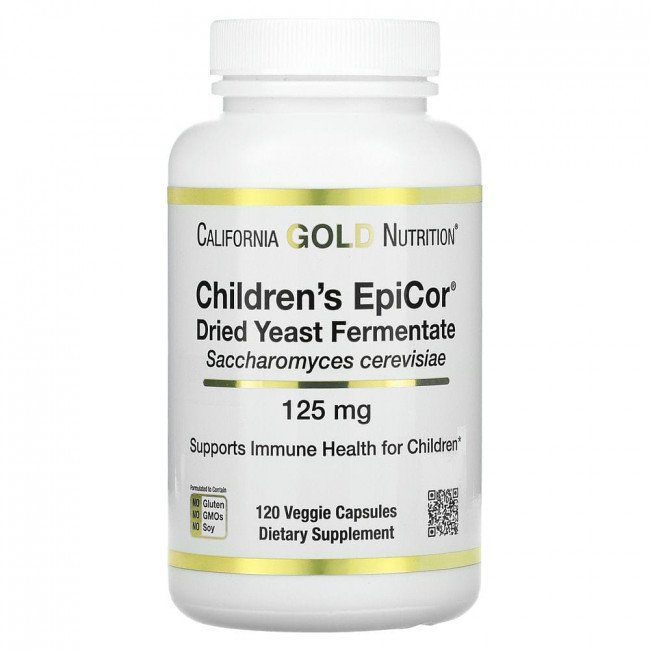 California Gold Nutrition, Children's Epicor, 125 мг, 120 растительных капсул California Gold Nutrition, Children's Epicor, 125 мг, 120 растительных капсул