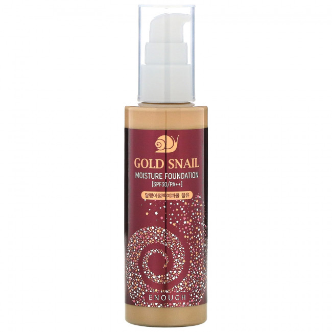 Enough, Gold Snail, увлажняющая основа, SPF30 PA ++, # 21, 100 мл (3,38 жидк. Унции)