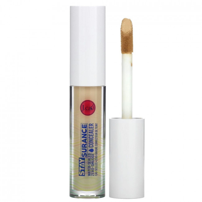 J.Cat Beauty, Staysurance, Water-Sealed Zero-Smudge Concealer, бафф SHC108, 4,8 мл (0,16 жидк. Унции)