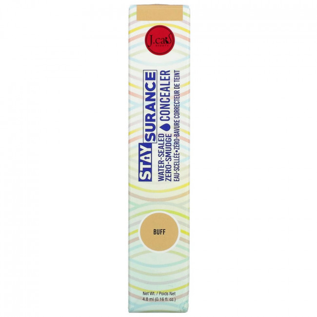 J.Cat Beauty, Staysurance, Water-Sealed Zero-Smudge Concealer, бафф SHC108, 4,8 мл (0,16 жидк. Унции)
