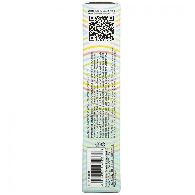 J.Cat Beauty, Staysurance, Water-Sealed Zero-Smudge Concealer, бафф SHC108, 4,8 мл (0,16 жидк. Унции)