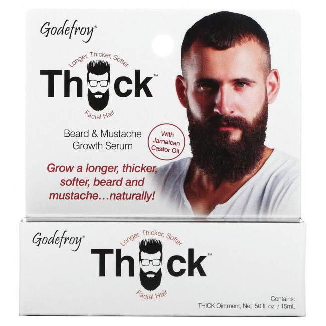Godefroy, Thick, сыворотка для роста бороды и усов, 15 мл
