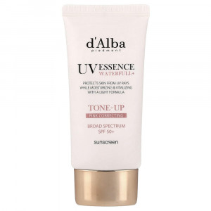 d'Alba, UV Essence Waterfull+ Sunscreen, Tone-Up Pink Correcting, SPF 50+, 1.69 fl oz (50 ml)