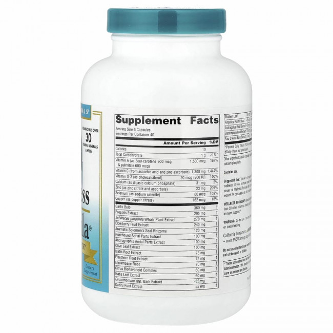 Source Naturals, Wellness Formula, ежедневная иммунная поддержка, 240 капсул Source Naturals, Wellness Formula, ежедневная иммунная поддержка, 240 капсул