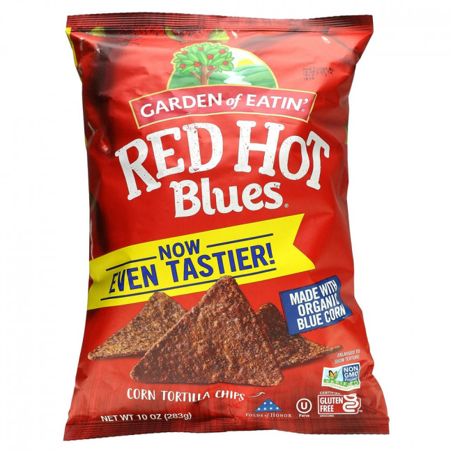 Garden of Eatin', Corn Tortilla Chips, Red Hot Blues , 10 oz (283 g)