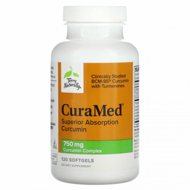 Terry Naturally, CuraMed, 750 мг, 120 мягких таблеток Terry Naturally, CuraMed, 750 мг, 120 мягких таблеток