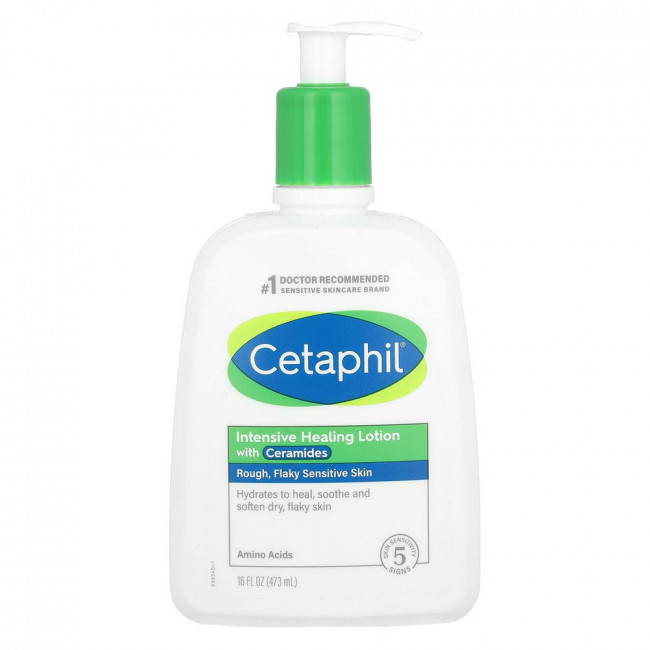 Cetaphil, Интенсивный лечебный лосьон с керамидами, средний, без отдушек, 473 мл (16 жидк. Унций) Cetaphil, Интенсивный лечебный лосьон с керамидами, средний, без отдушек, 473 мл (16 жидк. Унций)