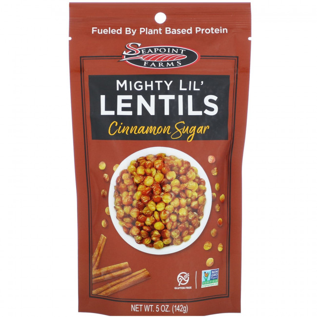 Seapoint Farms, Mighty Lil 'Lentils, коричный сахар, 142 г (5 унций) Seapoint Farms, Mighty Lil 'Lentils, коричный сахар, 142 г (5 унций)