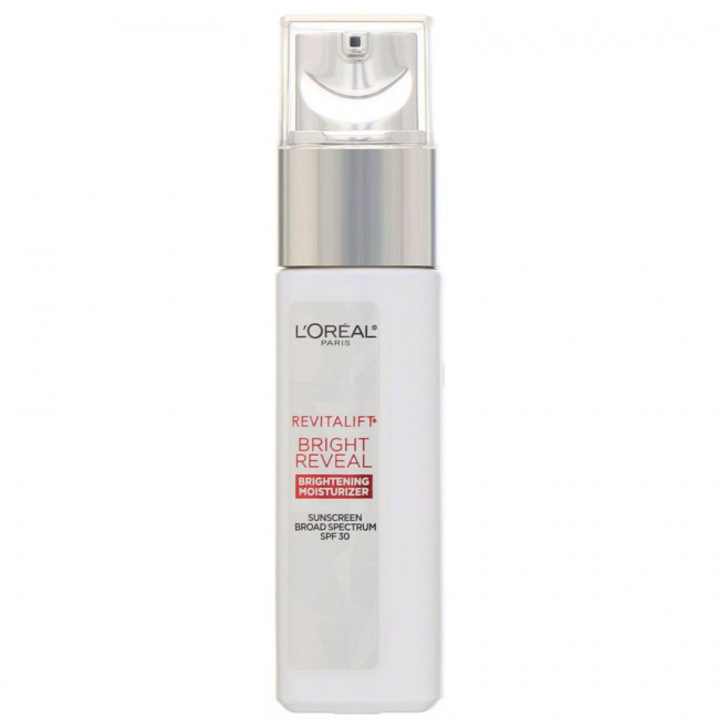 L'Oreal, Revitalift Bright Reveal, осветляющее дневное увлажняющее средство, SPF 30, 30 мл (1 жидк. Унция)