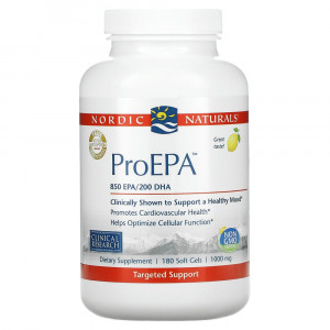 Nordic Naturals, ProEPA, лимон, 1000 мг, 180 капсул Nordic Naturals, ProEPA, лимон, 1000 мг, 180 капсул