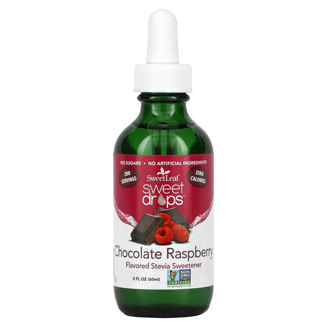 Wisdom Natural, SweetLeaf, жидкая стевия, подсластитель в виде сладких капель, шоколад и малина, 60 мл (2 жидк. Унции) Wisdom Natural, SweetLeaf, жидкая стевия, подсластитель в виде сладких капель, шоколад и малина, 60 мл (2 жидк. Унции)